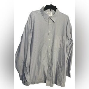 Roundtree & Yorke Pinpoint Blue and White Shirt